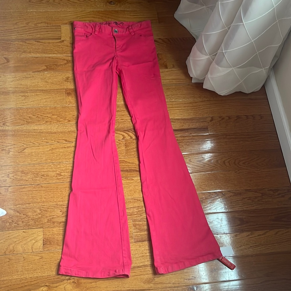 Alice and Olivia Pink Bell Jeans